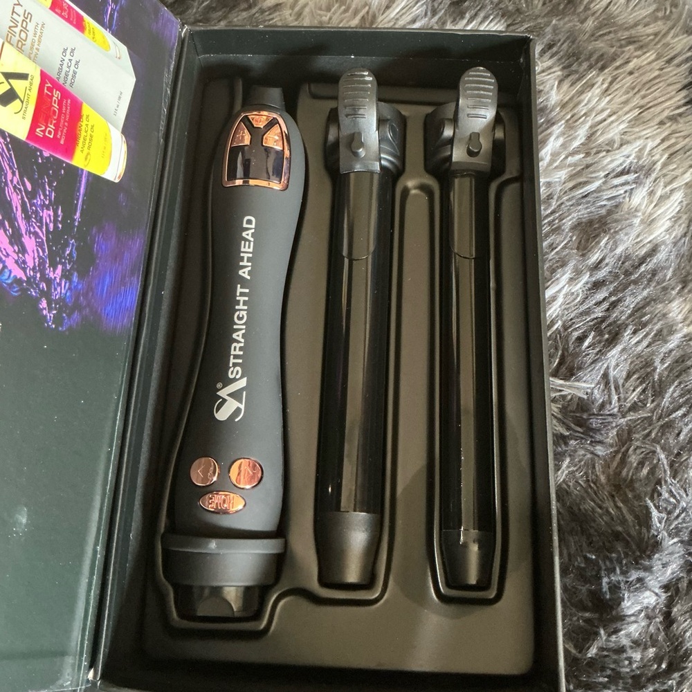 Straight Ahead Black Curling Iron Set